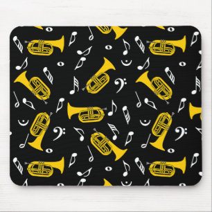 Marching Baritone Muzieknoten Bass Clefs Muismat