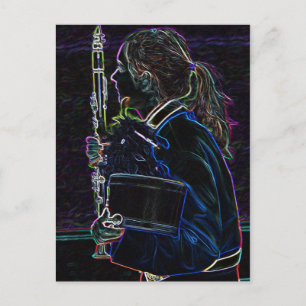Marching Clarinetist Briefkaart