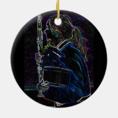 Marching Clarinetist Circle Ornament (Achterkant)
