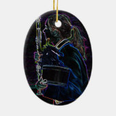 Marching Clarinetist Oval Ornament (Achterkant)