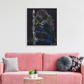Marching Clarinetist Wrapped Canvas Afdruk (Insitu (Woonkamer))