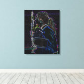 Marching Clarinetist Wrapped Canvas Afdruk (Insitu (Houten vloer))