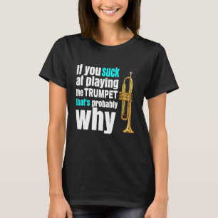Marching concert jazz band musicus grappig trompet t-shirt