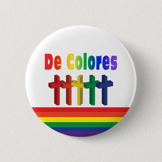 Marching Crosses De Colores Button (Voorkant)