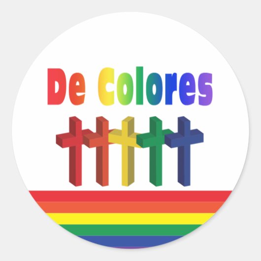 Marching Crosses De Colores Sticker (Voorkant)