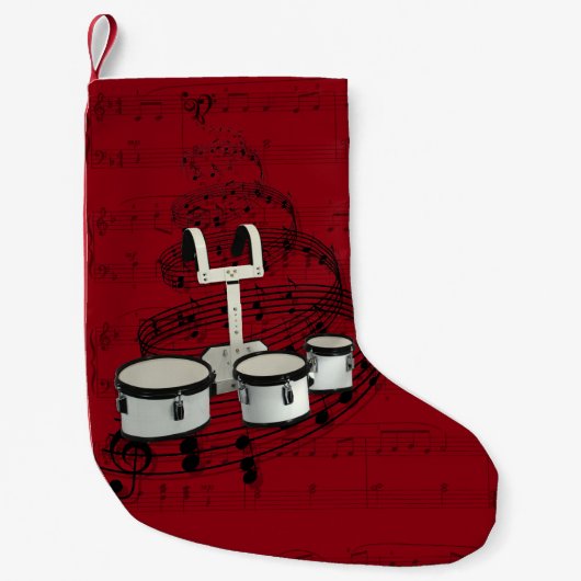 Marching Drums Music stocking Kleine Kerstsok (Voorkant)