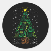 Marching Nd Instrument Family Matching Christmas T Ronde Sticker (Voorkant)