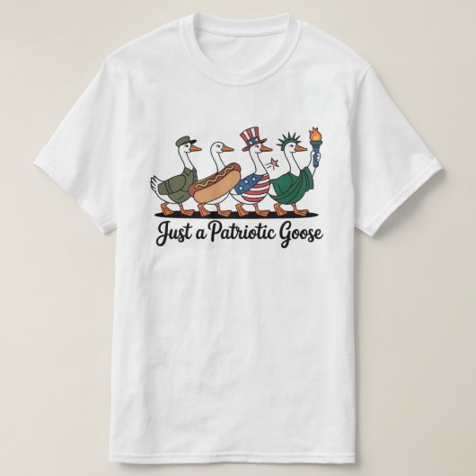 Marching Patriotic Geese T-Shirt Funny 4th of July (Design devant)
