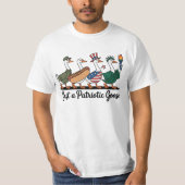 Marching Patriotic Geese T-Shirt Funny 4th of July (Devant)