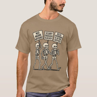 Marching Skeletons met Protest Signs Design T-shirt