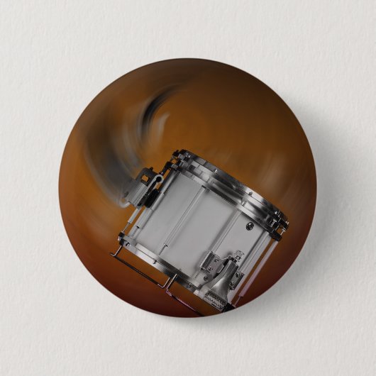 Marching Snare Drum on Gold Ronde Button 5,7 Cm (Voorkant)