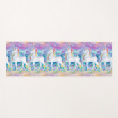 Marching Waterverf Unicorns Yoga Mat (Voorkant (horizontaal))