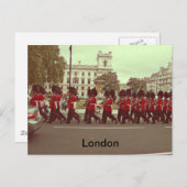 Marchingbewakers in buckingham palace briefkaart (Voorkant / Achterkant)
