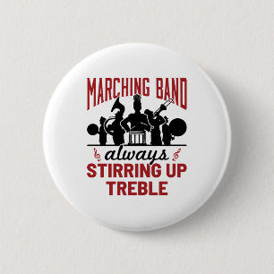 Marchingstok altijd omdraaien ronde button 5,7 cm