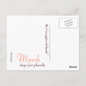 marchkalender-briefkaart briefkaart (Achterkant)