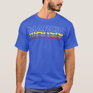 Marcio voornaam grappige vintage zonsondergang Mar T-shirt