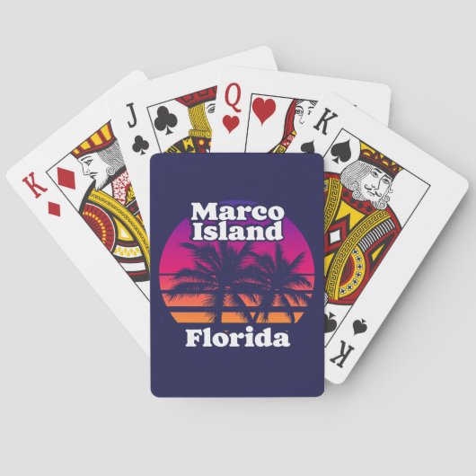  Marco Island Beach Florida Pokerkaarten (Achterkant)