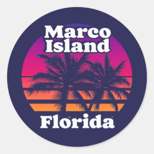  Marco Island Beach Florida Ronde Sticker