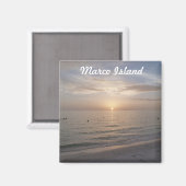 Marco Island Florida Beach Sunset Photo Magnet (Recto/Verso)