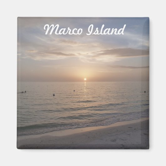 Marco Island Florida Beach Sunset Photo Magnet (Devant)