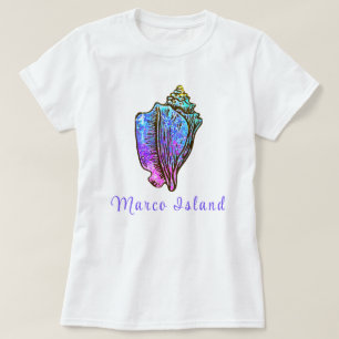 Marco Island Florida  Conch Zee Shell T-shirt