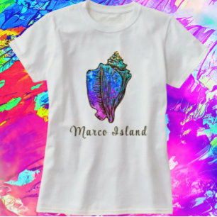 Marco Island Florida  Conch Zee Shell T-shirt