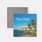 Marco Island Florida met Bridge Magneet (Voorkant / Achterkant)