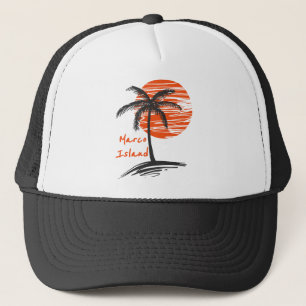 Marco Island Florida Palm Tree Trucker Pet