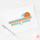 Marco Island Florida Sun Palm Trees Rechthoekige Sticker (Envelop)