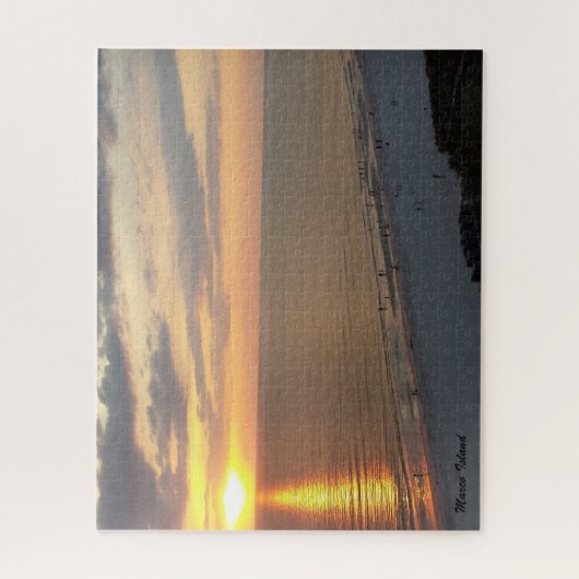 Marco Island Florida Sunset en Beach Legpuzzel (Verticaal)