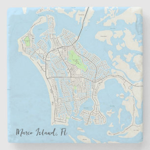 Marco Island kaart onderzetter