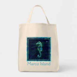 Marco Island Seahorse Canvas tas