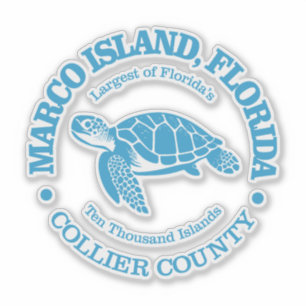 Marco Island (zeeen schildpad) Sticker