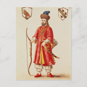 Marco Polo gekleed in Tartar costume Briefkaart