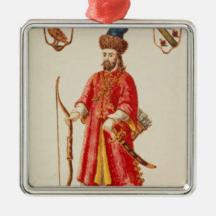 Marco Polo gekleed in Tartar costume Metalen Ornament