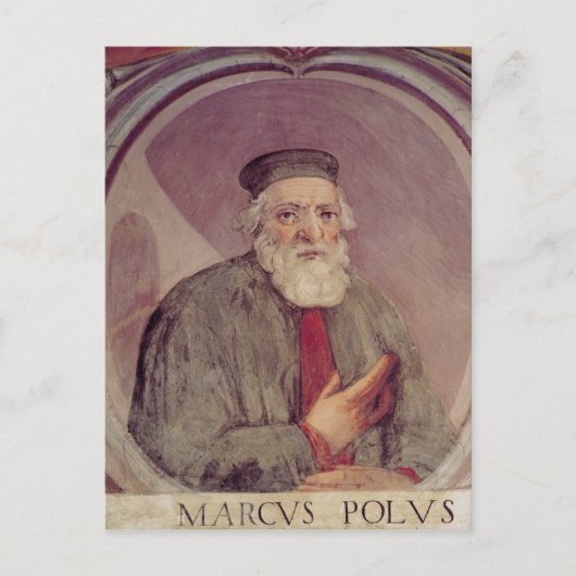 Marco Polo uit de "Sala del Mappamondo" Briefkaart (Voorkant)