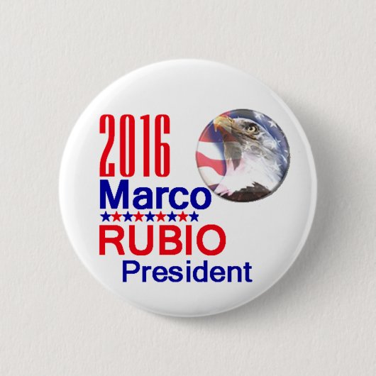 Marco RUBIO 2016 Ronde Button 5,7 Cm (Voorkant)