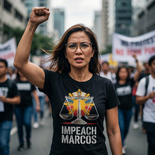 Marcos Aanklagen Filipijnse Corruptie Protest Tri-Blend Shirt