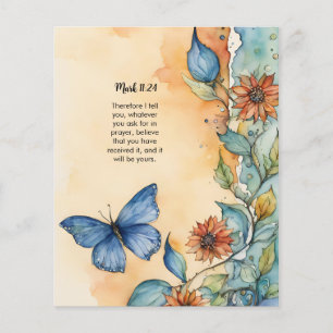 Marcus 11:24 Christelijk Bijbelvers Afbeelding Flyer