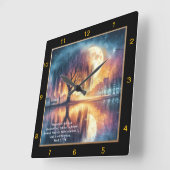 Marcus 11:24 Gebedsklok Custom Believe Personalize Vierkante Klok (Hoek)