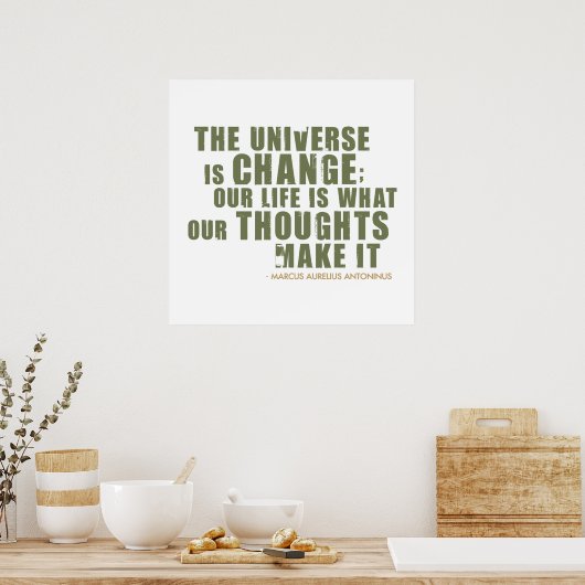 Marcus Aurelius Antoninus Quote Poster (Keuken)