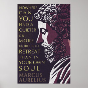 Marcus Aurelius citeert: Een rustigere of meer ong Poster