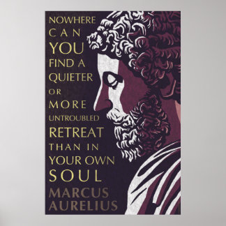 Marcus Aurelius citeert: Een rustigere of meer ong Poster
