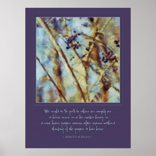 Marcus Aurelius "doe goed voor anderen" Citaat Poster (Voorkant)