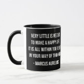 Marcus Aurelius Happy Life Citation Mug (Gauche)