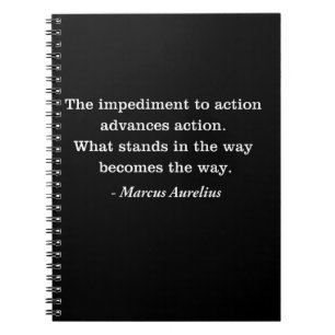 Marcus Aurelius Impediment Stoic Quote Notitieboek