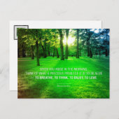 Marcus Aurelius Life Stoic Privilege citeert het l Briefkaart (Voorkant / Achterkant)