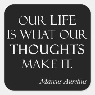 Marcus Aurelius Life Thoughts maken prijsopgave Vierkante Sticker