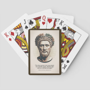 Marcus Aurelius Meditaties Citaat Illustratie Kuns Pokerkaarten