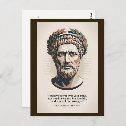 Marcus Aurelius Meditations Quote Illustration Art Briefkaart (Voorkant / Achterkant)